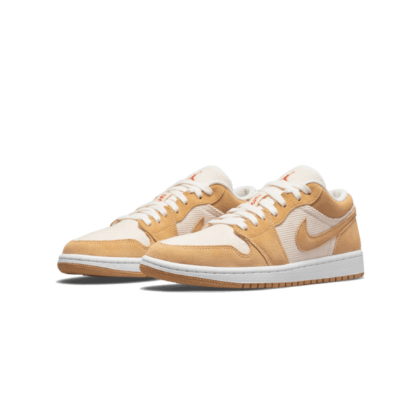 נעלי נייק אייר ג'ורדן | Air Jordan 1 Low SE Twine Orange Quartz Corduroy