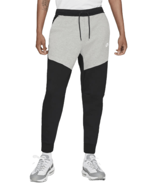 מכנסי Nike Sportswear Tech Fleece – מכנס נייק טק פליז ארוך בצבע אפור ושחור
