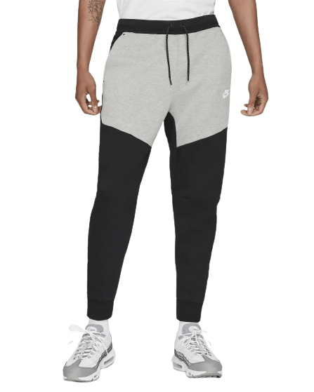 מכנסי Nike Sportswear Tech Fleece – מכנס נייק טק פליז ארוך בצבע אפור ושחור
