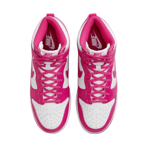 נעלי נייק דאנק | Nike Dunk Hi White Pink Pow