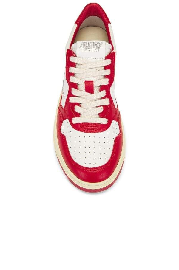 נעלי Autry Medalist Low Sneakers White Red