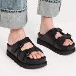 סנדלי האג | כפכפי האג UGG Goldenstar Hi Slide Black