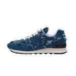 נעלי ניו באלאנס | New Balance 574 x Miu Miu - Suede Blue Jeans Sneakers