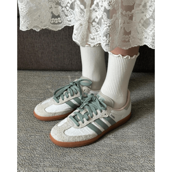 נעלי אדידס סמבה | Adidas Samba Og White Silver Green