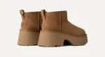 נעלי האג | מגפי האג פלטפורמה עקב UGG Women's Classic Ultra Mini New Heights Chestnut