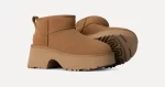 נעלי האג | מגפי האג פלטפורמה עקב UGG Women's Classic Ultra Mini New Heights Chestnut