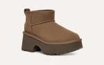 נעלי האג | מגפי האג פלטפורמה עקב UGG Women's Classic Ultra Mini New Heights Hickory