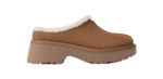 נעלי האג | מגפי האג פלטפורמה עקב UGG Women's New Heights Cozy Clog Chestnut