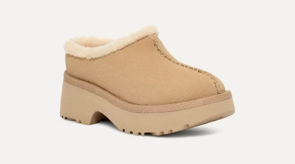 נעלי האג | מגפי האג פלטפורמה עקב UGG Women's New Heights Cozy Clog Mustard Seed