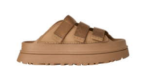 סנדלי האג | כפכפי האג UGG Women's GoldenGlow Slide Dark Sand