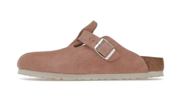 כפכפי בירקנשטוק | Birkenstock Boston Soft Footbed Suede Pink Clay