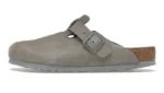 כפכפי בירקנשטוק | Birkenstock Boston Soft Footbed Suede Stone Coin