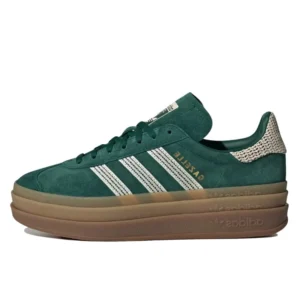 נעלי אדידס | Adidas Gazelle Bold Collegiate Green White Gold
