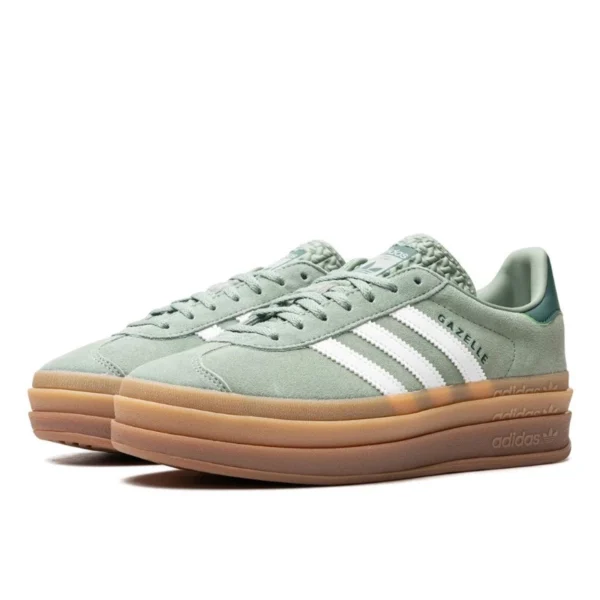 נעלי אדידס | Adidas Gazelle Bold Silver Green Gum