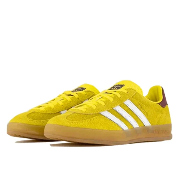 נעלי אדידס | Adidas Gazelle Indoor Bright Yellow Collegiate Burgundy
