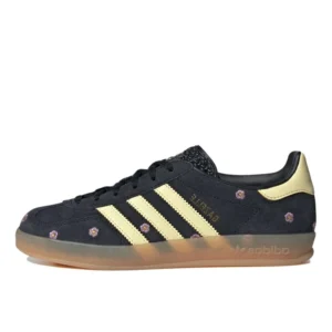 נעלי אדידס | Adidas Gazelle Indoor Core Black Almost Yellow Floral