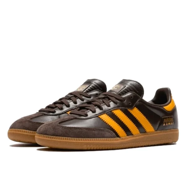 נעלי אדידס | Adidas Samba OG Dark Brown Preloved Yellow