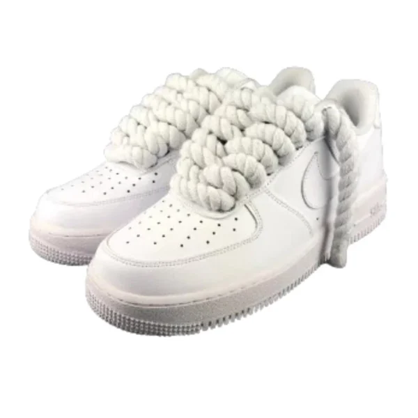 נעלי נייק | Nike Air Force 1 Custom Lacet Corde Blanche