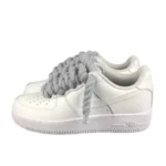 נעלי נייק | Nike Air Force 1 Custom Lacet Corde Gris Clair