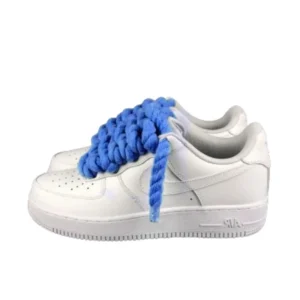 נעלי נייק | Nike Air Force 1 Custom Lacet Corde Lac Bleu