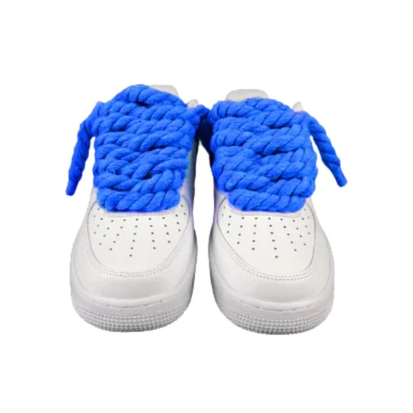 נעלי נייק | Nike Air Force 1 Custom Lacet Corde Lac Bleu