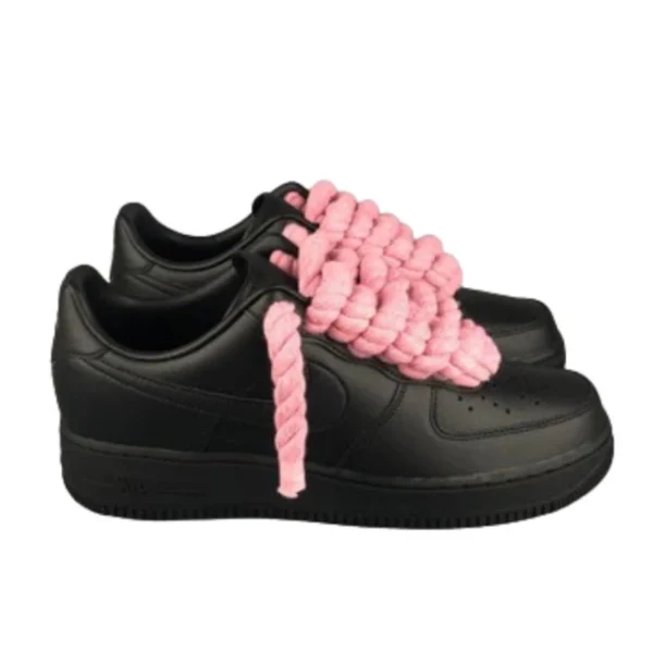נעלי נייק | Nike Air Force 1 Custom Lacet Corde Noir Rose