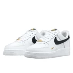 נעלי נייק | Nike Air Force 1 Low '07 Essential White Black Gold Mini Swoosh