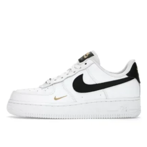 נעלי נייק | Nike Air Force 1 Low '07 Essential White Black Gold Mini Swoosh