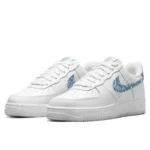 נעלי נייק | Nike Air Force 1 Low '07 Essential White Worn Blue Paisley