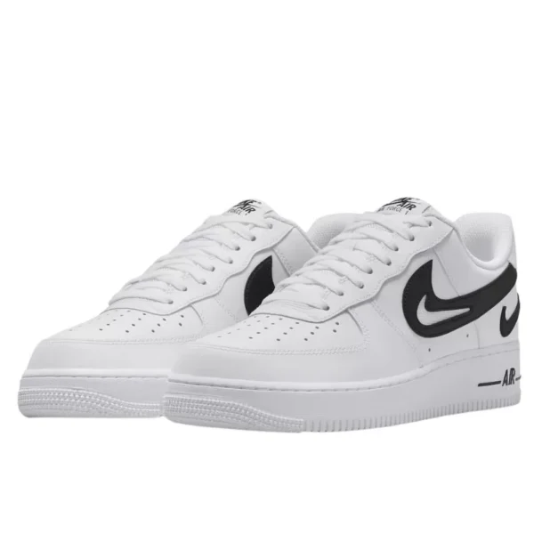 נעלי נייק | Nike Air Force 1 Low 07 FM Cut Out Swoosh White Black