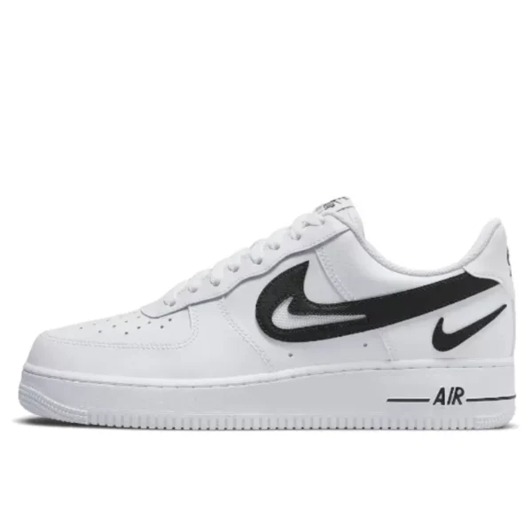 נעלי נייק | Nike Air Force 1 Low 07 FM Cut Out Swoosh White Black