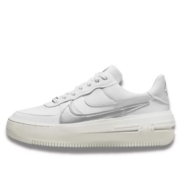 נעלי נייק | Nike Air Force 1 Low Platform Summit White Metallic Silver