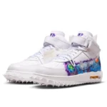 נעלי נייק | Nike Air Force 1 Mid Off-White Graffiti White