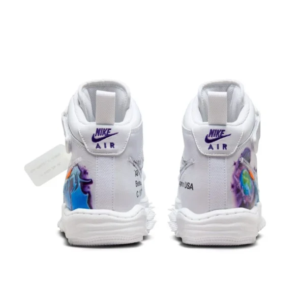נעלי נייק | Nike Air Force 1 Mid Off-White Graffiti White
