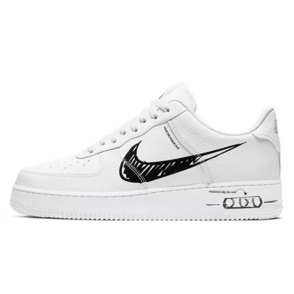 נעלי נייק | Nike Air Force 1 Sketch White Black