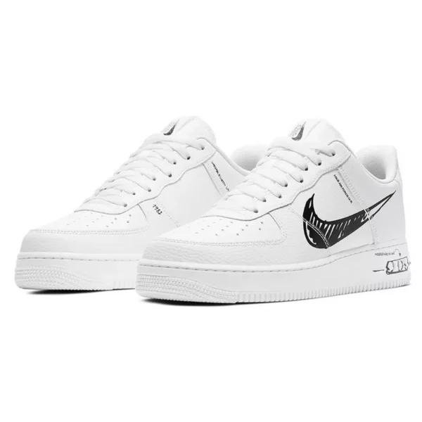 נעלי נייק | Nike Air Force 1 Sketch White Black