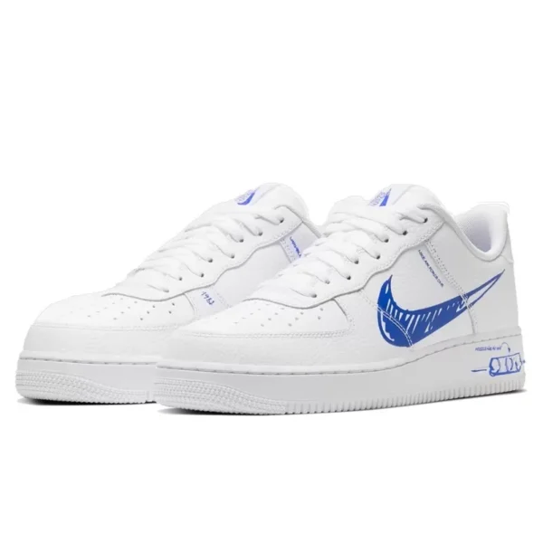 נעלי נייק | Nike Air Force 1 Sketch White Royal