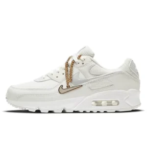 נעלי נייק | Nike Air Max 90 Gold Chain Summit White
