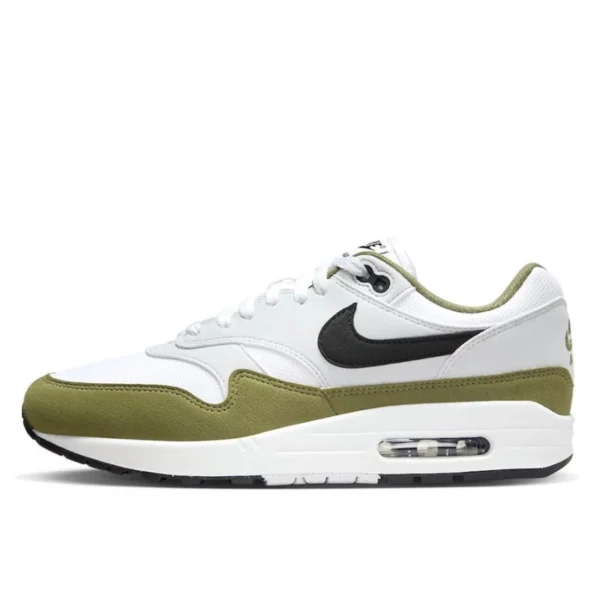 נעלי נייק | Nike Air Max 1 White Black Medium Olive