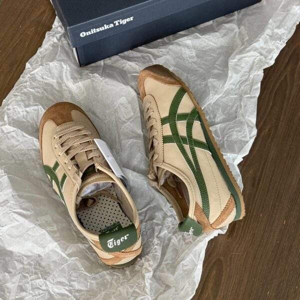 נעלי אוניטסוקה טייגר | Onitsuka Tiger Mexico 66 Beige Grass Green