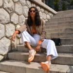 נעלי אוטרי | Autry Low Orange White