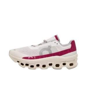 נעלי און קלאוד | On Cloudmonster Running Shoes Ivory/Grenadine