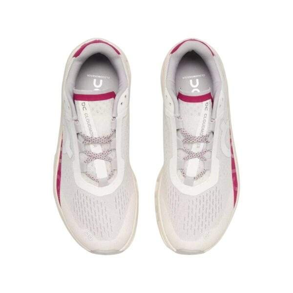 נעלי און קלאוד | On Cloudmonster Running Shoes Ivory/Grenadine