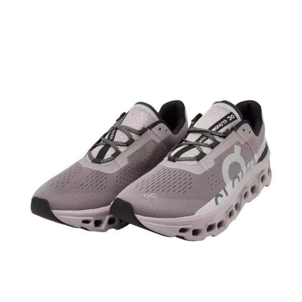 נעלי און קלאוד | On Cloudmonster Running Shoes Cinder/Fog