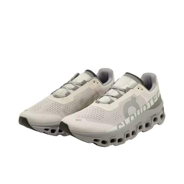 נעלי און קלאוד | On Cloudmonster Running Shoes Ice/Alloy
