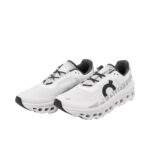 נעלי און קלאוד | On Cloudmonster Running Shoes White/Black