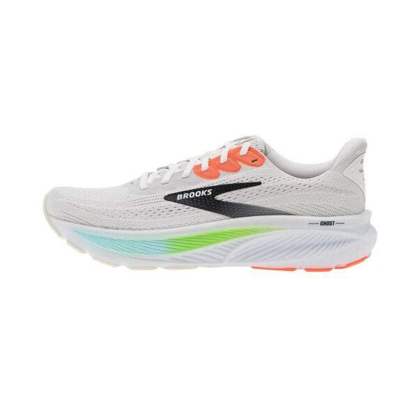 נעלי ברוקס | Brooks Ghost 17 White/ Pink Clay/ Gecko