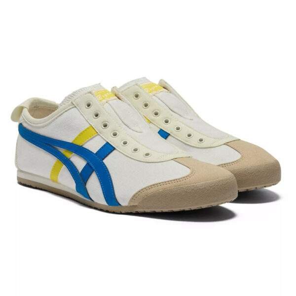 נעלי אוניטסוקה טייגר | Onitsuka Tiger MEXICO 66 SLIP-ON Cream/Directoire Blue