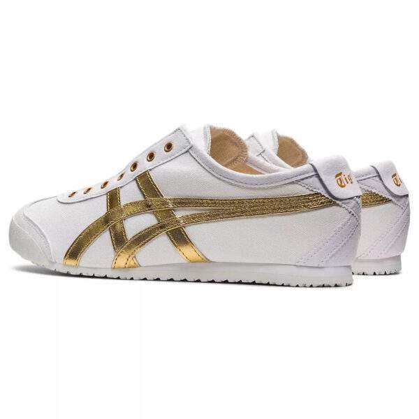 נעלי אוניטסוקה טייגר | Onitsuka Tiger MEXICO 66 SLIP-ON White/Pure Gold