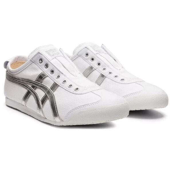 נעלי אוניטסוקה טייגר | Onitsuka Tiger MEXICO 66 SLIP-ON White/Pure Silver